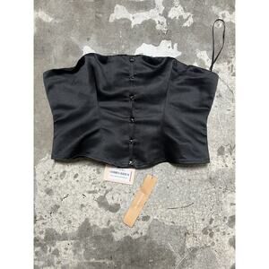 Reformation x New‎ York City Ballet Jaclyn Satin Top Black Size 2